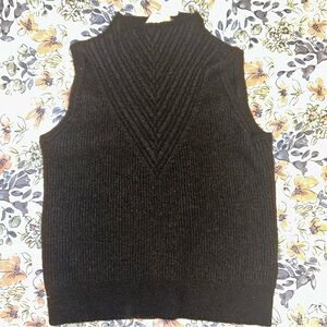 Elie Tahari Charcoal Textured Sweater